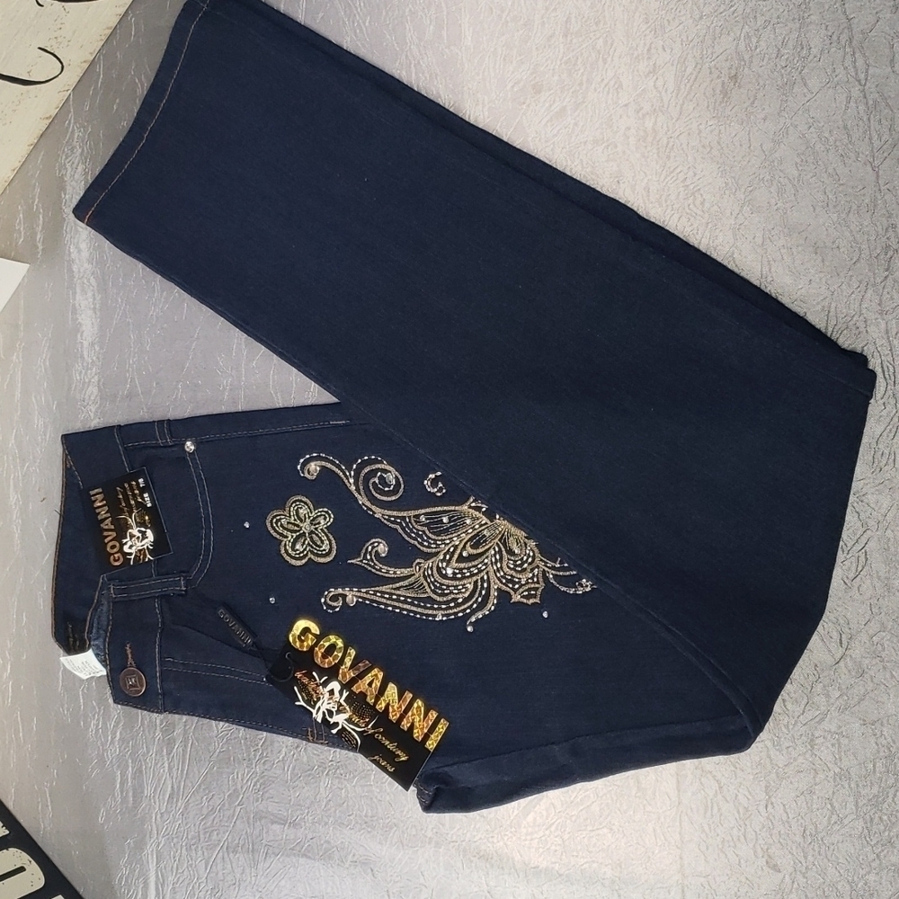 Dark Indigo Wash Straight Leg Stretch Jeans